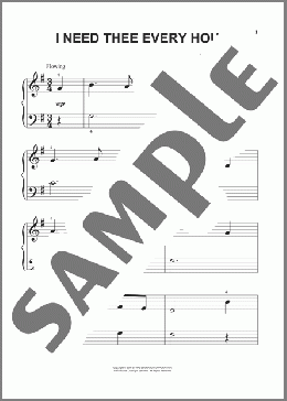 I Need Thee Every Hour(Annie S. Hawks) 楽譜 その他 ダウンロード