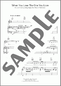 When You Lose The One You Love(David Whitfield) 楽譜 その他 ダウンロード