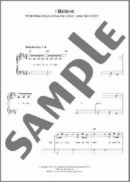 I Believe(Frankie Laine) 楽譜 ピアノ（ソロ） ダウンロード