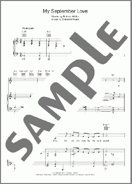 My September Love(David Whitfield) 楽譜 その他 ダウンロード