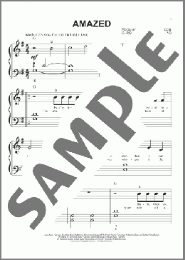 Amazed(Lonestar) 楽譜 ピアノ（ソロ） ダウンロード