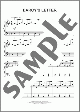 Darcy's Letter (from Pride And Prejudice)(Dario Marianelli/Pride & Prejudice (Movie)) 楽譜 ピアノ（ソロ） ダウンロード