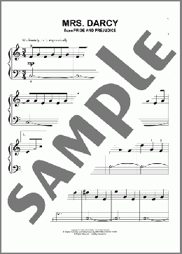 Mrs. Darcy (from Pride And Prejudice)(Dario Marianelli/Pride & Prejudice (Movie)) 楽譜 ピアノ（ソロ） ダウンロード