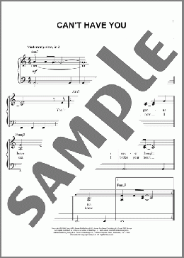 Can't Have You(Jonas Brothers) 楽譜 ピアノ（ソロ） ダウンロード