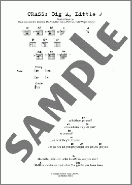 Big A Little A(Crass) 楽譜 ギター（コード） ダウンロード