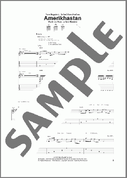 Amerikhastan(Megadeth) 楽譜 ギター（ソロ） ダウンロード