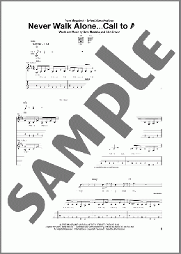 Never Walk Alone...Call To Arms(Megadeth) 楽譜 ギター（ソロ） ダウンロード