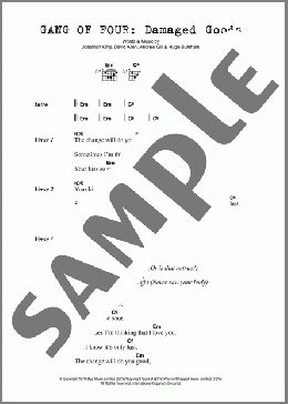 Damaged Goods(Gang Of Four) 楽譜 ギター（コード） ダウンロード
