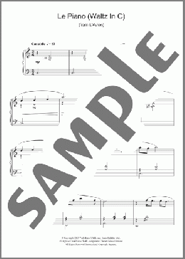 Le Piano (Waltz in C) (from L'Avion)(Gabriel Yared) 楽譜 ピアノ（ソロ） ダウンロード