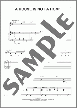 A House Is Not A Home(Steve Tyrell/Bacharach & David/Promises, Promises (Musical)) 楽譜 ピアノ & ボーカル ダウンロード