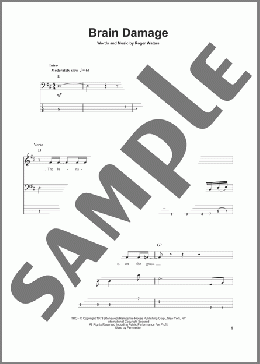 Brain Damage(Pink Floyd) 楽譜 ベース ダウンロード