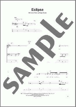 Eclipse(Pink Floyd) 楽譜 ベース ダウンロード