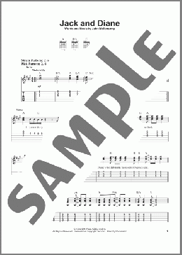 Jack And Diane(John Mellencamp) 楽譜 ギター（ソロ） ダウンロード