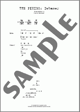 Debaser(Pixies) 楽譜 ギター（コード） ダウンロード