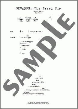 The Freed Pig(Sebadoh) 楽譜 ギター（コード） ダウンロード