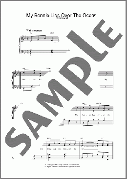 My Bonnie Lies Over The Ocean(Traditional) 楽譜 ピアノ（ソロ） ダウンロード