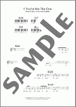 If You're Not The One(Daniel Bedingfield) 楽譜 ピアノ（歌詞 & コード） ダウンロード