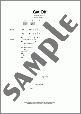 Get Off(The Dandy Warhols) 楽譜 ギター（コード） ダウンロード