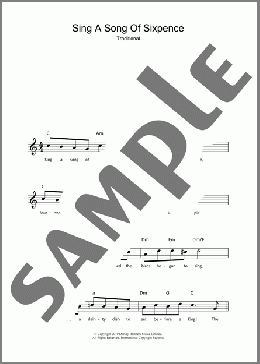 Sing A Song Of Sixpence(Traditional) 楽譜 その他 ダウンロード