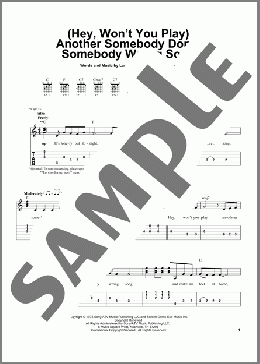 (Hey, Won't You Play) Another Somebody Done Somebody Wrong Song(B.J. Thomas) 楽譜 ギター（ソロ） ダウンロード