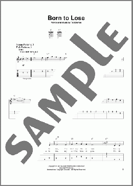 Born To Lose(Ted Daffan/Ray Charles) 楽譜 ギター（ソロ） ダウンロード