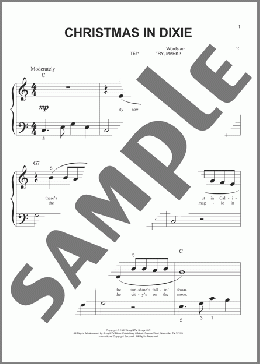 Christmas In Dixie (arr. Phillip Keveren)(Alabama) 楽譜 ピアノ（ソロ） ダウンロード