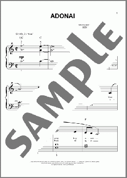 Adonai (arr. Phillip Keveren)(Avalon) 楽譜 ピアノ（ソロ） ダウンロード