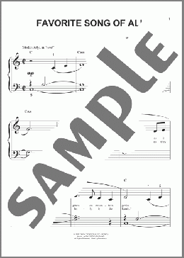 Favorite Song Of All (arr. Phillip Keveren)(Phillips, Craig & Dean) 楽譜 ピアノ（ソロ） ダウンロード