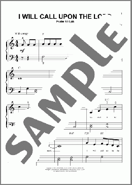I Will Call Upon The Lord(Michael O'Shields) 楽譜 ピアノ（ソロ） ダウンロード