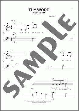 Thy Word(Amy Grant/Michael W. Smith) 楽譜 ピアノ（ソロ） ダウンロード