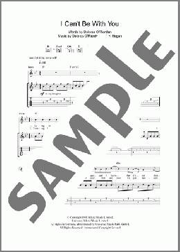 I Can't Be With You(The Cranberries) 楽譜 ギター（ソロ） ダウンロード