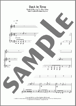 Back In Time(Keane) 楽譜 その他 ダウンロード