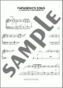 Papageno's Song (from Amadeus) (arr. Phillip Keveren)(Wolfgang Amadeus Mozart) 楽譜 ピアノ（ソロ） ダウンロード