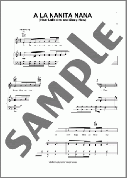 A La Nanita Nana (Hear Lullabies And Sleep Now)(Traditional Spanish Melody) 楽譜 ピアノ & ボーカル & ギター ダウンロード