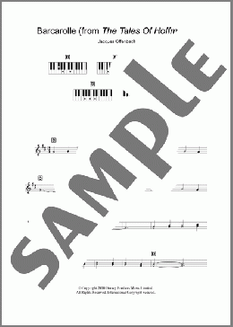 Barcarolle (from The Tales Of Hoffmann)(Jacques Offenbach) 楽譜 ピアノ（歌詞 & コード） ダウンロード