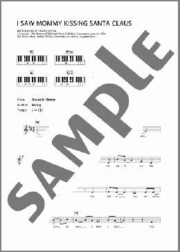 I Saw Mommy Kissing Santa Claus(Tommie Connor) 楽譜 ピアノ（歌詞 & コード） ダウンロード