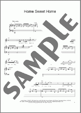 Home Sweet Home(Motley Crue) 楽譜 ピアノ & ボーカル & ギター ダウンロード