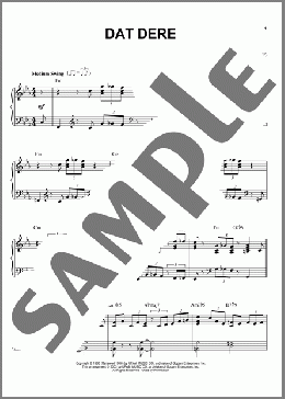 Dat Dere(Cannonball Adderley) 楽譜 ピアノ（ソロ） ダウンロード