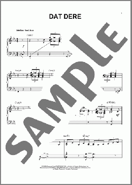 Dat Dere (arr. Brent Edstrom)(Cannonball Adderley) 楽譜 ピアノ（ソロ） ダウンロード