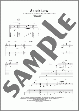 Speak Low(Kurt Weill) 楽譜 ギター（その他） ダウンロード