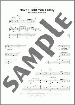 Have I Told You Lately(Emilio/Rod Stewart/Van Morrison) 楽譜 ギター（その他） ダウンロード