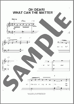 Oh Dear! What Can The Matter Be?(Traditional) 楽譜 ピアノ（ソロ） ダウンロード
