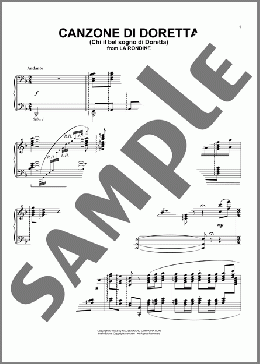 Canzone di Doretta(Giacomo Puccini) 楽譜 ピアノ（ソロ） ダウンロード