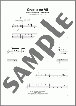Cruella De Vil (from 101 Dalmations)(Mel Leven) 楽譜 ギター（その他） ダウンロード