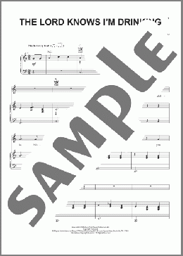 The Lord Knows I'm Drinking(Cal Smith/Bill Anderson) 楽譜 ピアノ & ボーカル & ギター ダウンロード