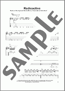 Radioactive(Kings Of Leon) 楽譜 ギタースコア ダウンロード