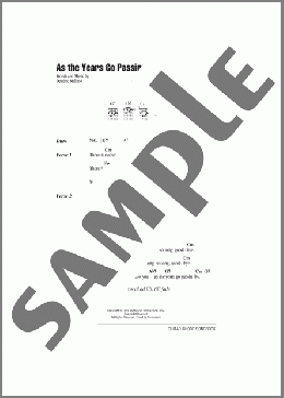 As The Years Go Passing By(Deadric Malone) 楽譜 ギター（コード） ダウンロード