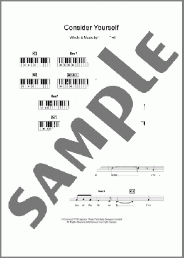Consider Yourself(Lionel Bart/Oliver! (Musical)) 楽譜 ピアノ（歌詞 & コード） ダウンロード