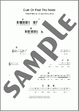 Cum On Feel The Noize(Slade) 楽譜 ピアノ（歌詞 & コード） ダウンロード