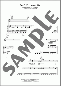 Don't You Want Me(The Human League/Glee Cast) 楽譜 その他 ダウンロード